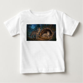 Camiseta De Bebé Familia de Lobos  