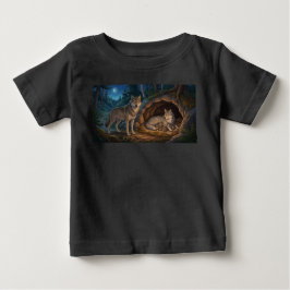 Camiseta De Bebé Familia de Lobos  