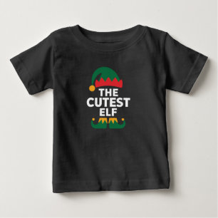 Camiseta De Bebé Familia de Navidad con elfos coincidentes más lind
