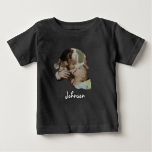 Camiseta De Bebé Familia de Navidades de fotografía con forma de so