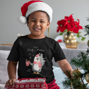 Camiseta De Bebé Familia de pingüinos lindos con ropa de Navidad pa