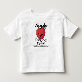 Camiseta De Bebé Familia de recogida de manzanas en otoño