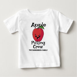 Camiseta De Bebé Familia de recogida de manzanas en otoño
