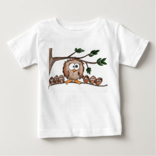 Camiseta De Bebé Familia del búho