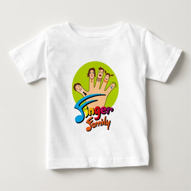 Camiseta De Bebé Familia del dedo (Anverso)