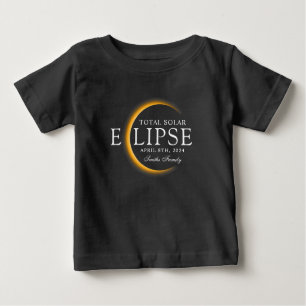Camiseta De Bebé Familia Eclipse Solar Total de Texas Black & Gold 