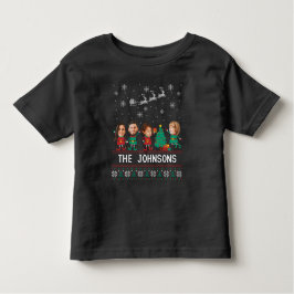 Camiseta De Bebé Familia Elf de Navidades de fotos de caras diverti