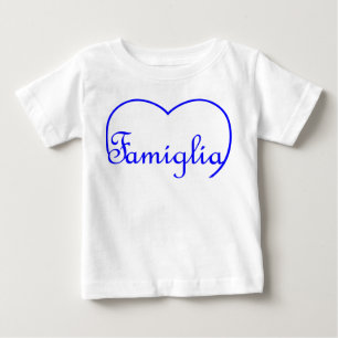 Camiseta De Bebé Familia Italiana Corazón Azul