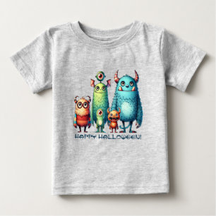 Camiseta De Bebé Familia Monster - ¡Feliz Halloween!