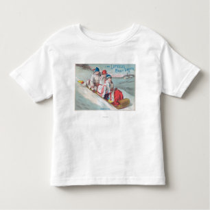 Camiseta De Bebé Familia Tobogganing y usar la tos de Lutted