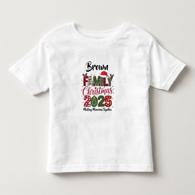 Camiseta De Bebé  Family Christmas 2025 customizable Matching (Anverso)