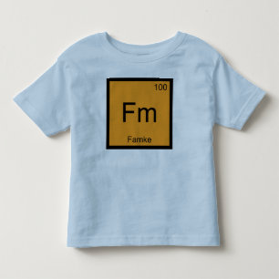 Camiseta De Bebé Famke Nombre Elemento Químico Tabla Periódica