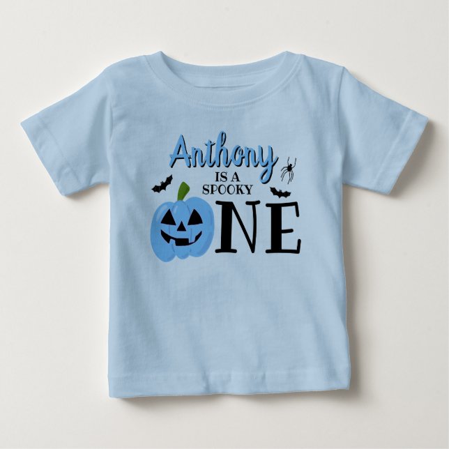 Camiseta De Bebé Famoso primer cumpleaños de Halloween (Anverso)