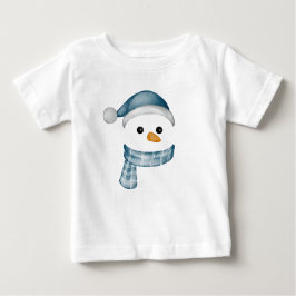 Camiseta De Bebé Famoso Snowman Face feliz Feliz Navidad