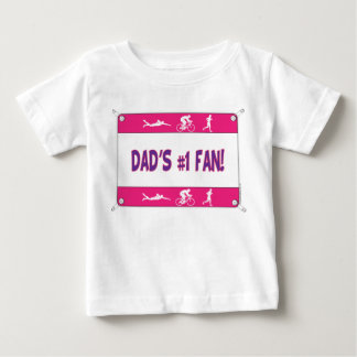 Camiseta De Bebé Fan del #1 del papá del Triathlon
