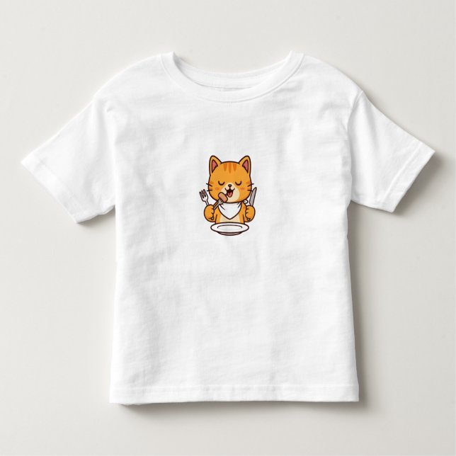 Camiseta De Bebé Fancy Cat Dining - T-Shirt (Anverso)