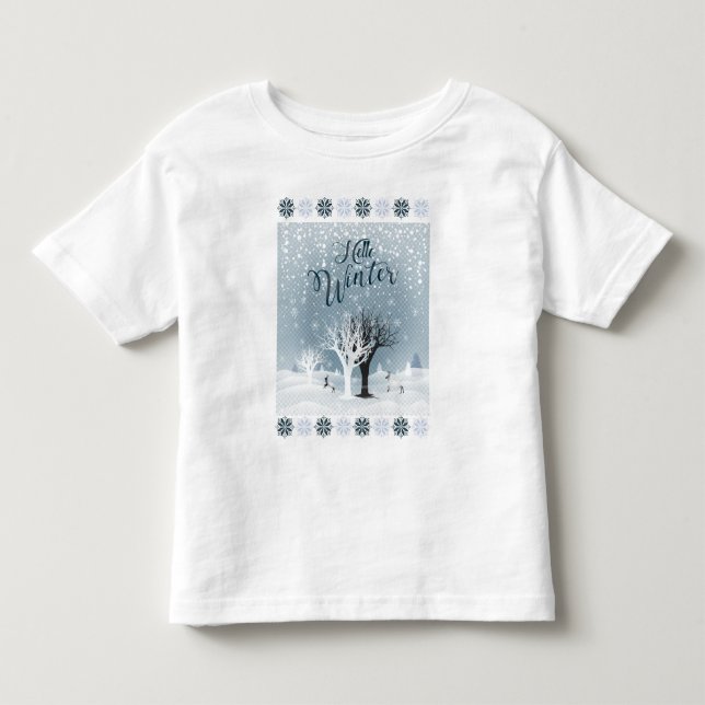 Camiseta De Bebé Fantasía de hadas de vacaciones de invierno y bosq (Anverso)