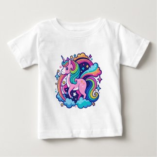 Camiseta De Bebé Fantasía de Unicornio vibrante