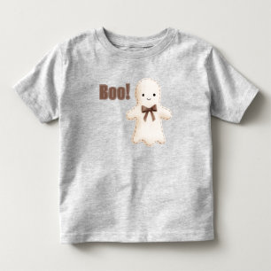 Camiseta De Bebé Fantasma Boo Marrón Feliz Lindo