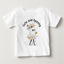 Camiseta De Bebé Fantasma con girasoles lindo y fantasmagórico Hall