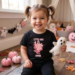 Camiseta De Bebé Fantasma de acuarela de Pinkoween Little Boo perso