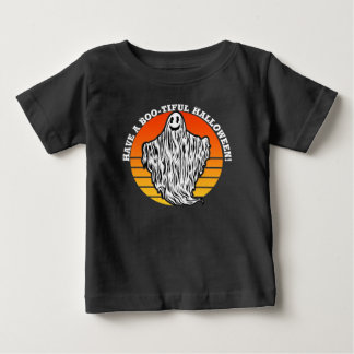 Camiseta De Bebé Fantasma de Halloween tiene una hermosa cosecha re