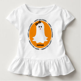 Camiseta De Bebé Fantasma femenino Halloween personalizado