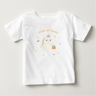 Camiseta de bebé fantasma 'Kawaii Trick or Treat'