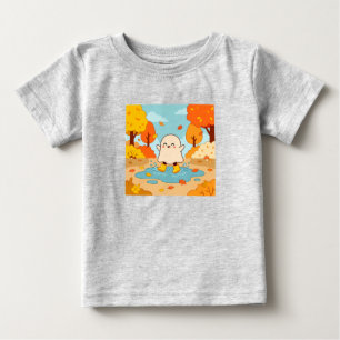 Camiseta De Bebé Fantasma Lindo con Botas de Lluvia