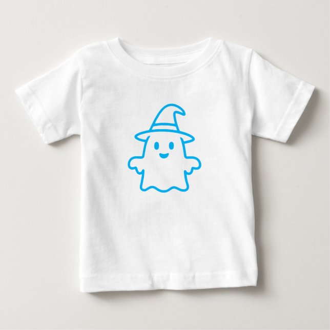 Camiseta De Bebé Fantasma lindo, diseño de truco o truco - Hallowee (Anverso)