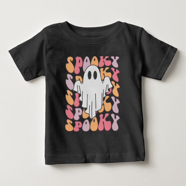 Camiseta De Bebé Fantasma retro fantasmal (Anverso)