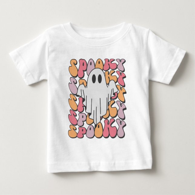 Camiseta De Bebé Fantasma retro fantasmal (Anverso)