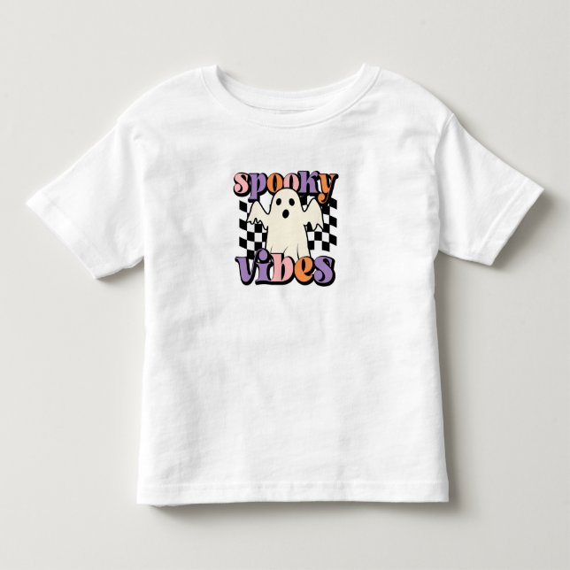 Camiseta De Bebé Fantasma Spooky Vibes (Anverso)