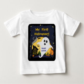 Camiseta De Bebé Fantasma y amigos de encargo lindos de Halloween