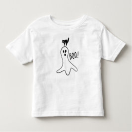 Camiseta De Bebé Fantasma y Gato Negro Halloween Cutto