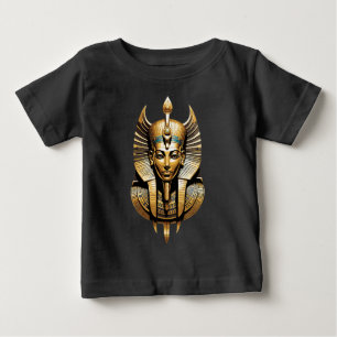 Camiseta De Bebé Faraón Dorado con tocado real Arte