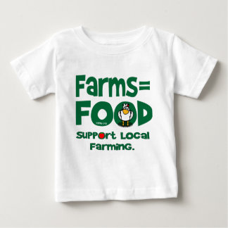 Camiseta De Bebé Farms=Food