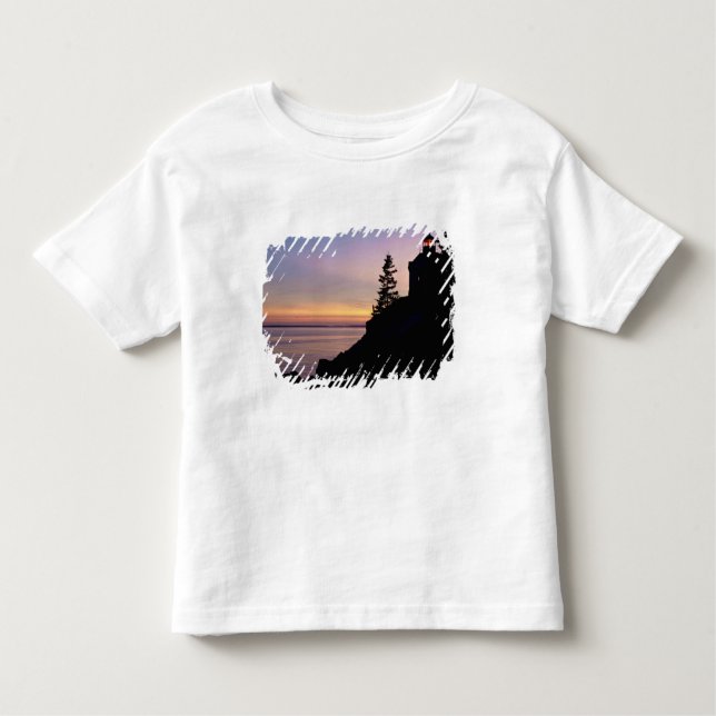 Camiseta De Bebé Faro Bass Harbour en la isla del desierto del Mont (Anverso)