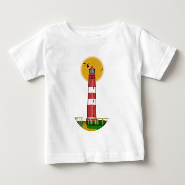Camiseta De Bebé Faro de Amrum Alemania (Anverso)