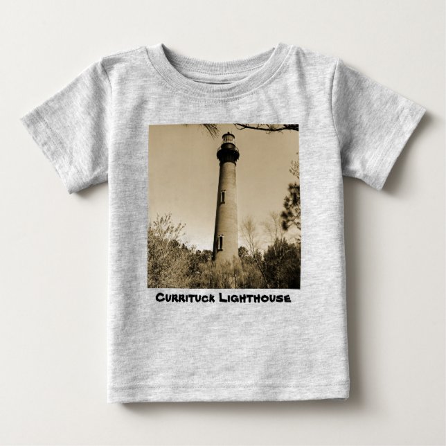 Camiseta De Bebé Faro de Currituck (Anverso)