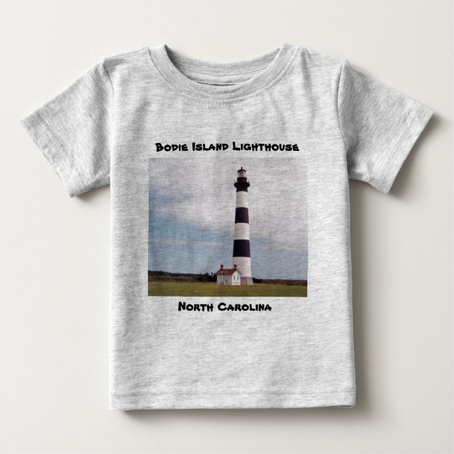 Camiseta De Bebé Faro de la isla Bodie (Anverso)