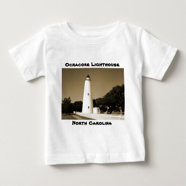 Camiseta De Bebé Faro de Ocracoke (Anverso)