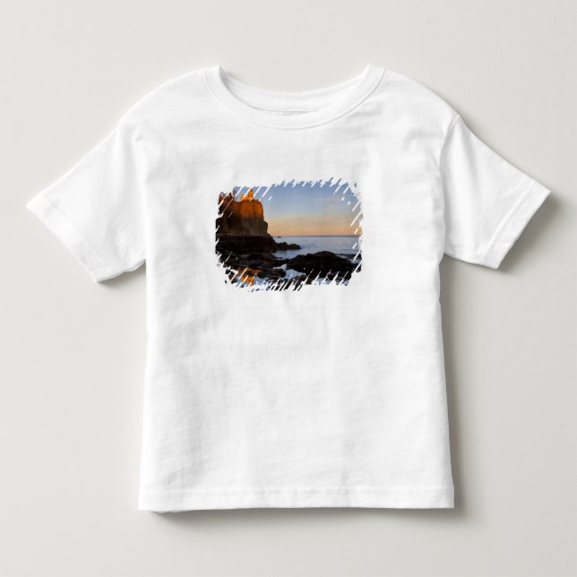 Camiseta De Bebé Faro de Split Rock al atardecer cerca de Two (Anverso)