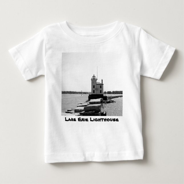 Camiseta De Bebé Faro del Lago Erie (Anverso)