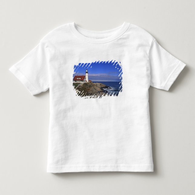 Camiseta De Bebé Faro Portland Head Light Maine (Anverso)