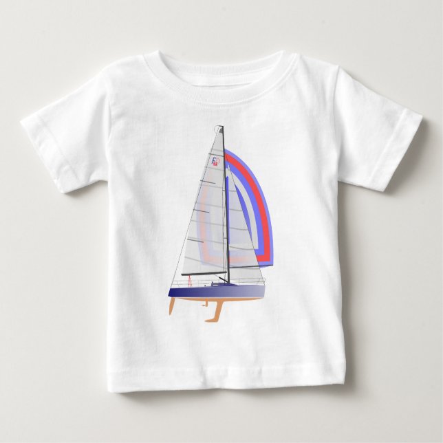 Camiseta De Bebé Farr 30 un velero de las Carreras del diseño (Anverso)