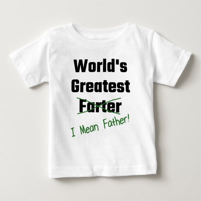Camiseta De Bebé Farter más grande del mundo significo al padre (Anverso)