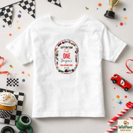 Camiseta De Bebé Fast One Race Car Boy 1st Birthday Party