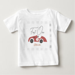 Camiseta De Bebé Fast One Red Race Car Boy 1st Birthday