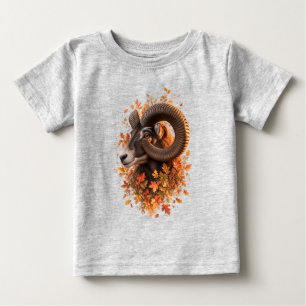 Camiseta De Bebé Fauna de Carnero Mouflon de Otoño